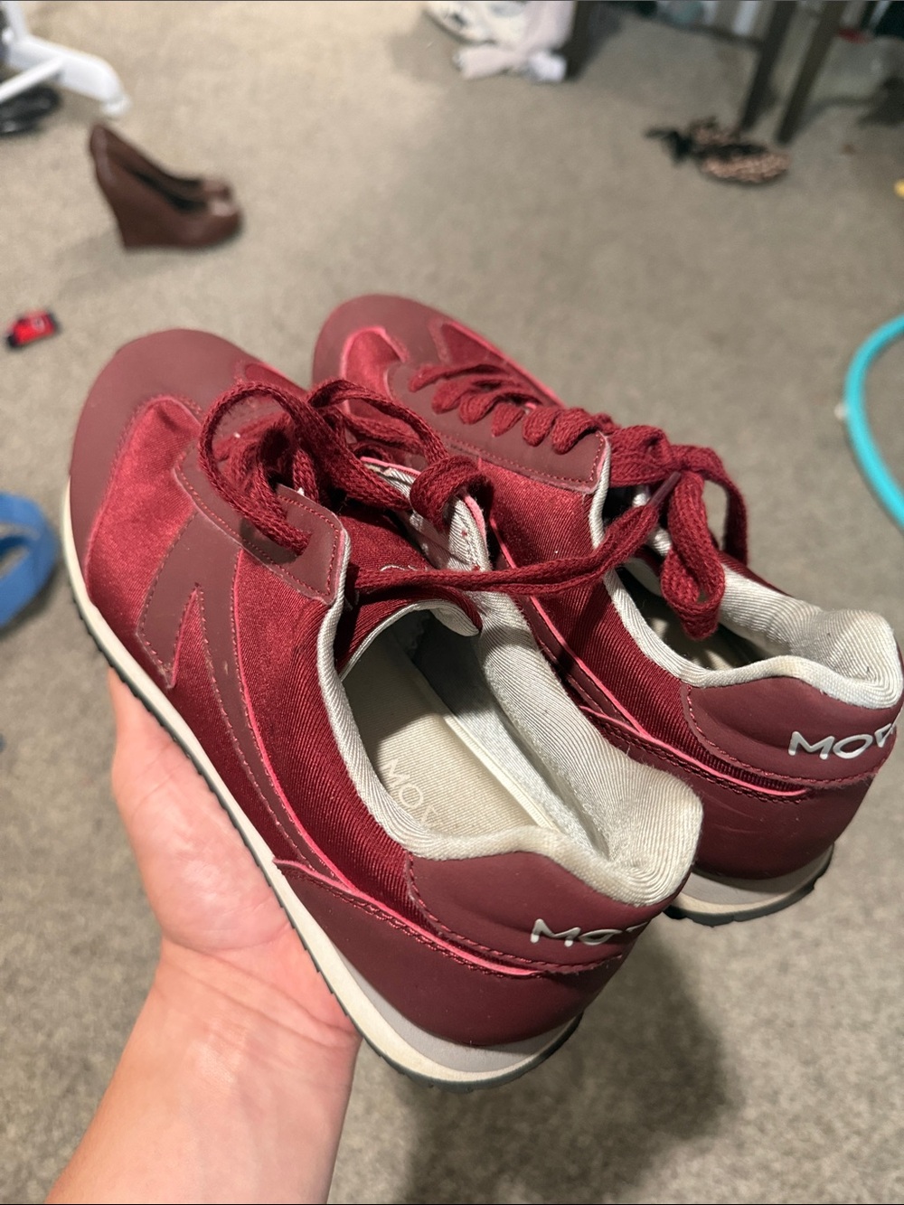 Tommy Hilfiger Burgundy Kids' Lace-Up Sneakers